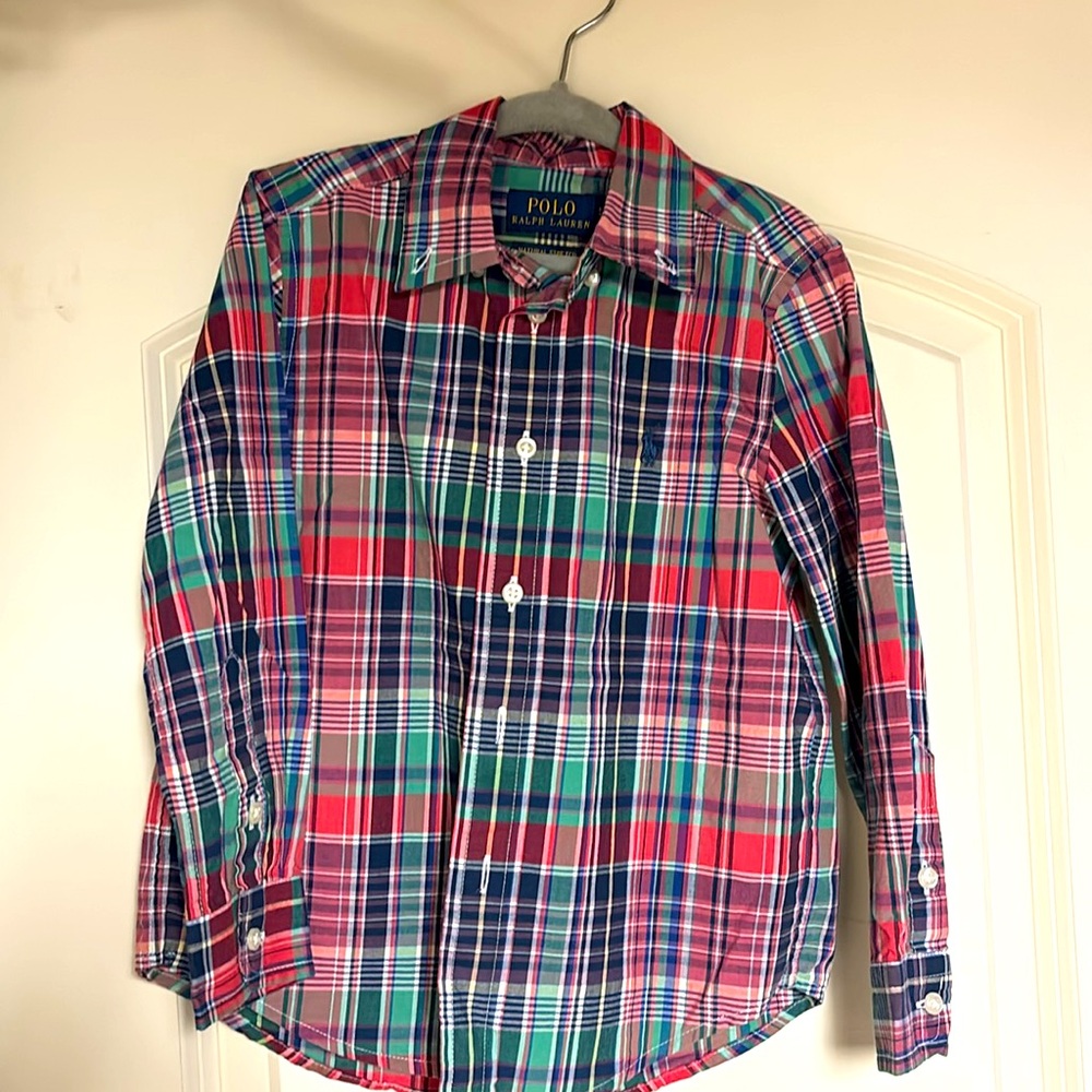 CHRISTMAS SHIRT Ralph Lauren button down 4t excellent